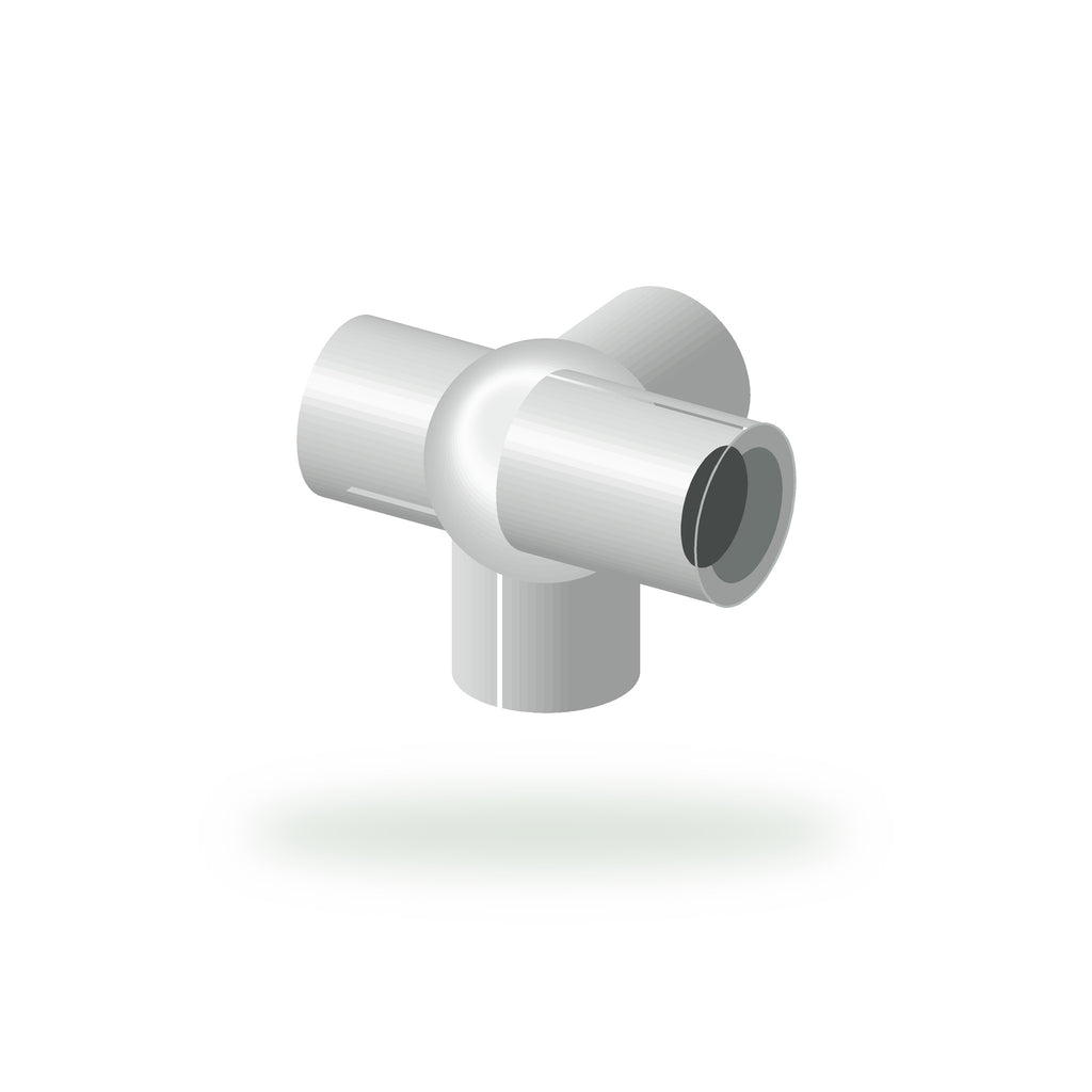 UPVC 4-Way Elbow Fitting – 3/4 in, Sri Lakshmi Agro fitting on a white background