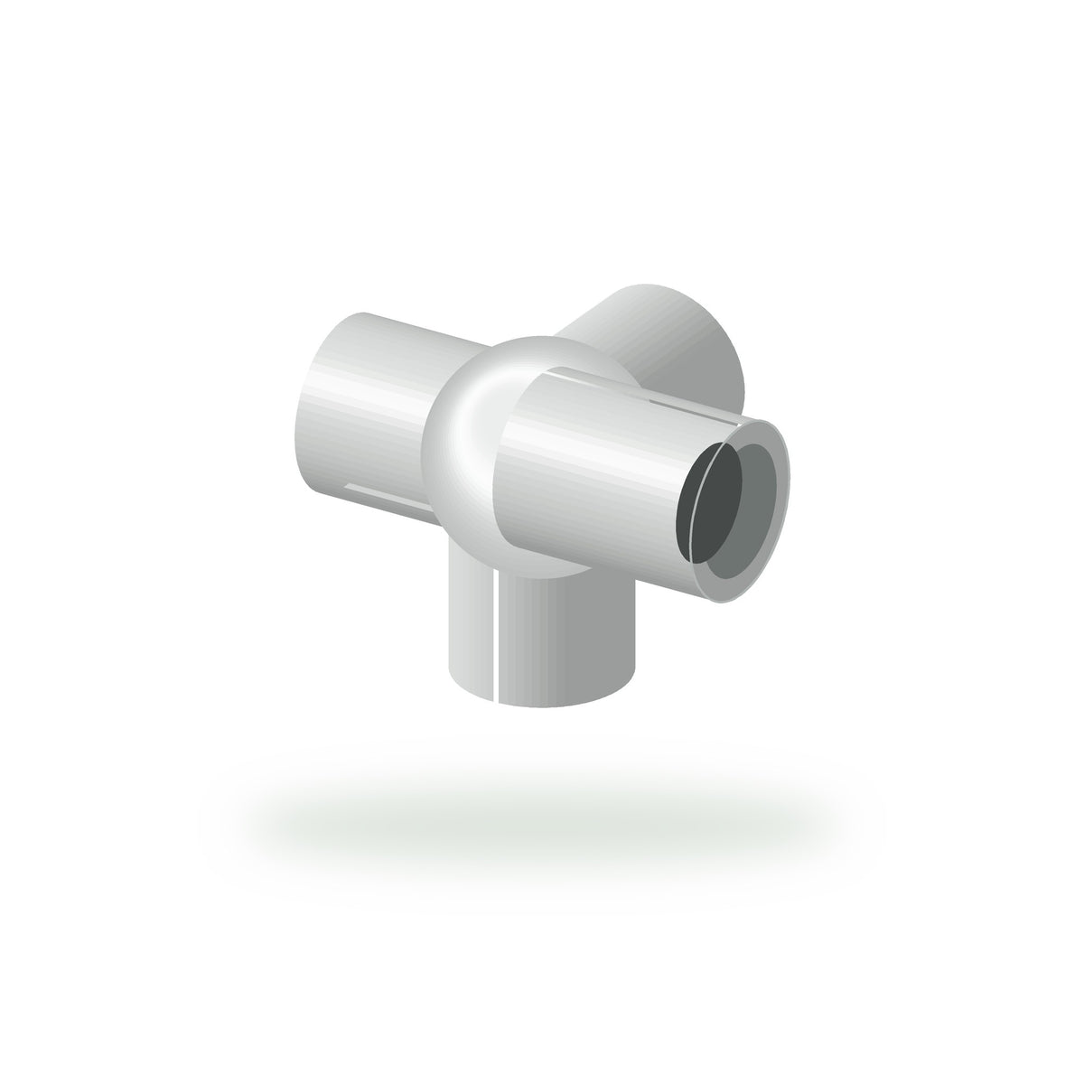UPVC 4-Way Elbow Fitting – 3/4 in, Sri Lakshmi Agro fitting on a white background