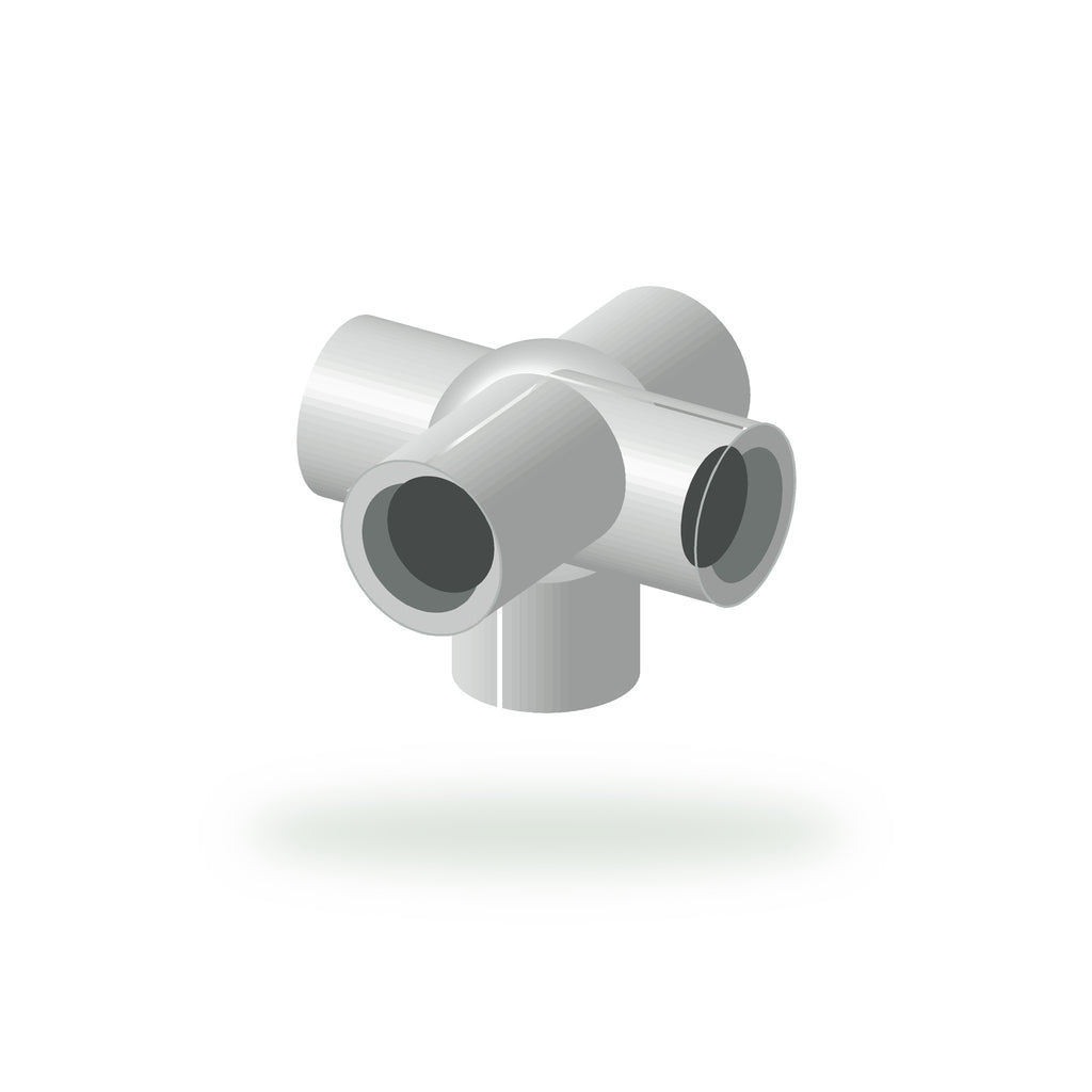 UPVC 5-Way Fitting – 3/4 in, Sri Lakshmi Agro fitting on a white background
