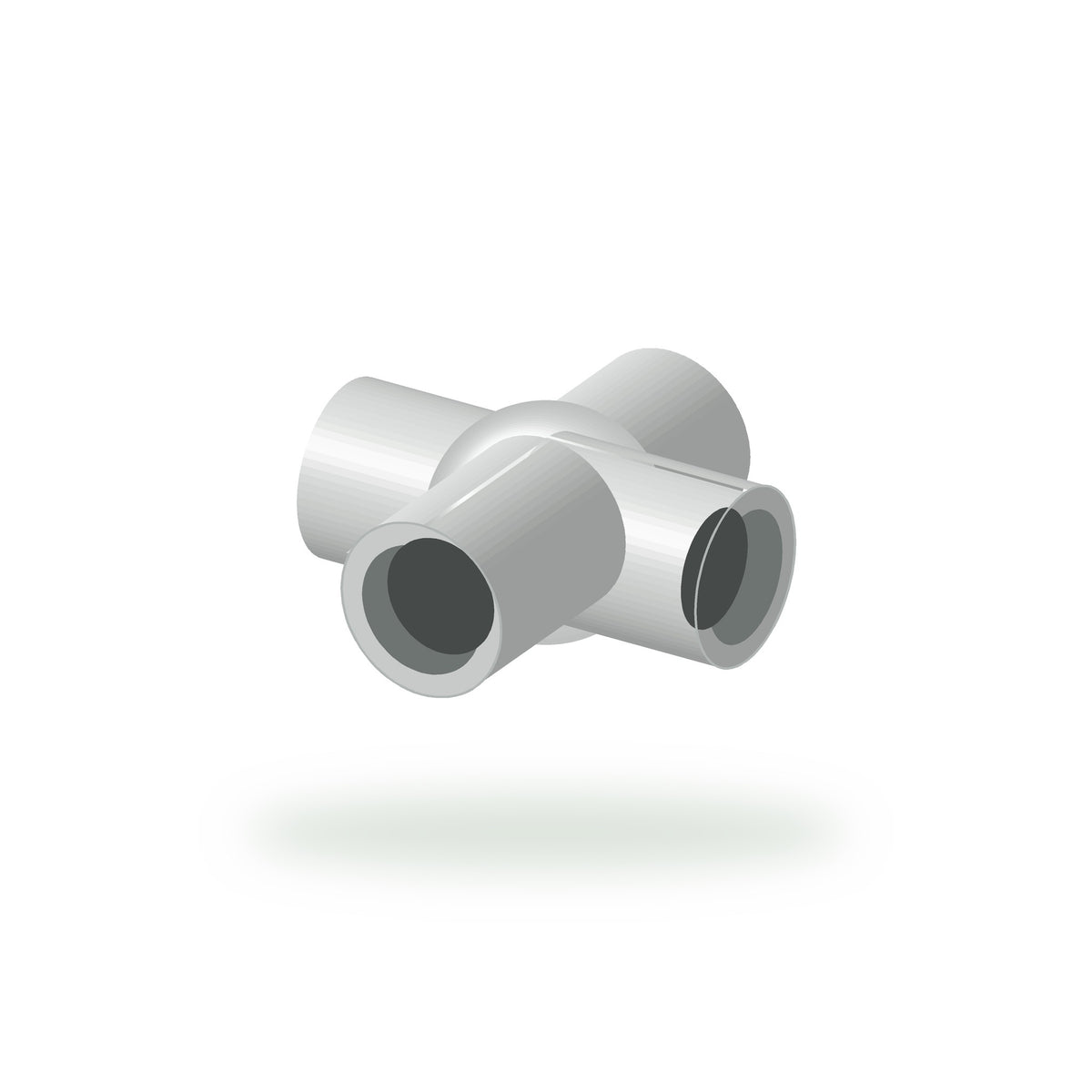 UPVC Cross (4-Way Flat) Fitting – 3/4 in, Sri Lakshmi Agro fitting on a white background