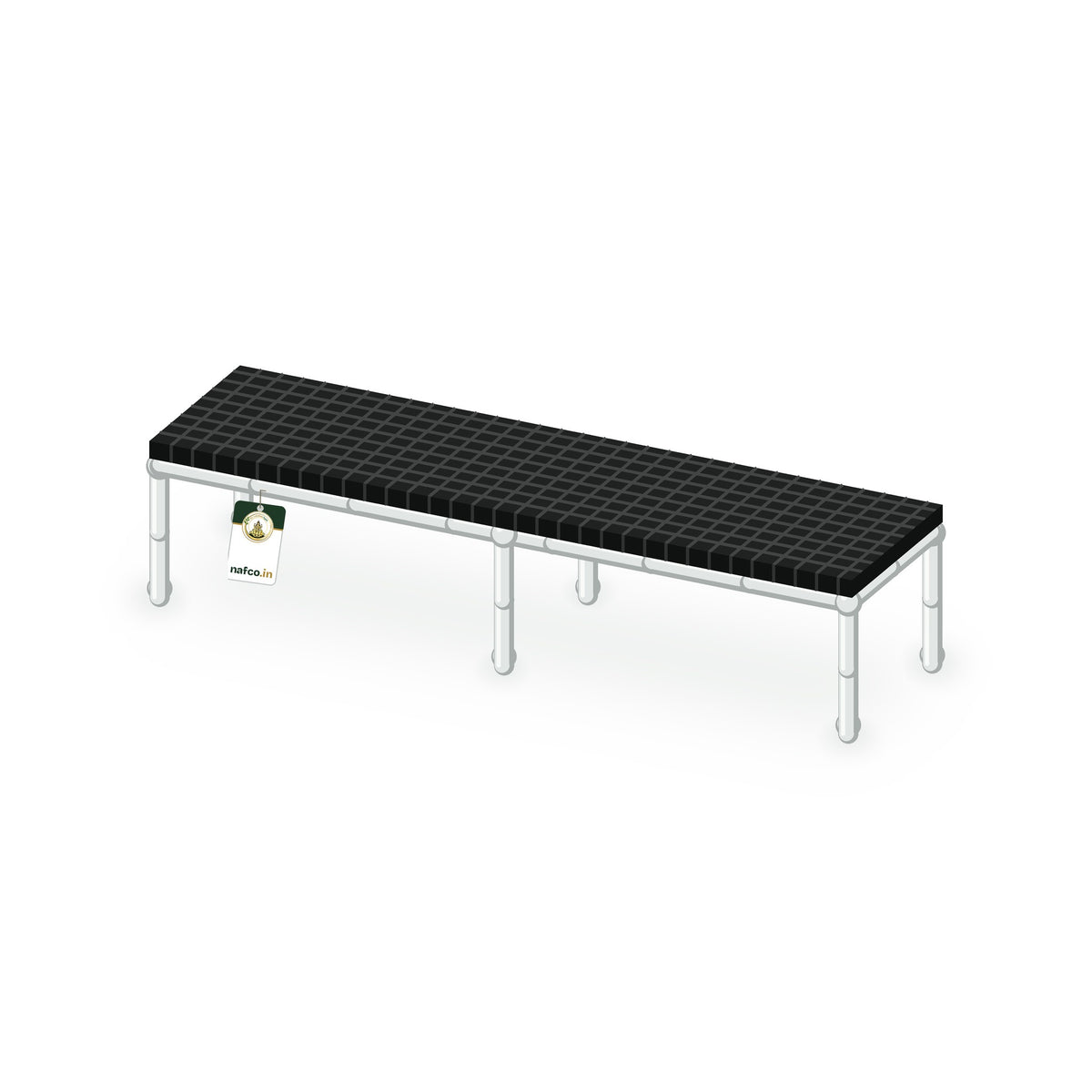 UPVC Plant Stand – 40×10×9 in (3/4 in Pipe), Sri Lakshmi Agro plant stand on a white background