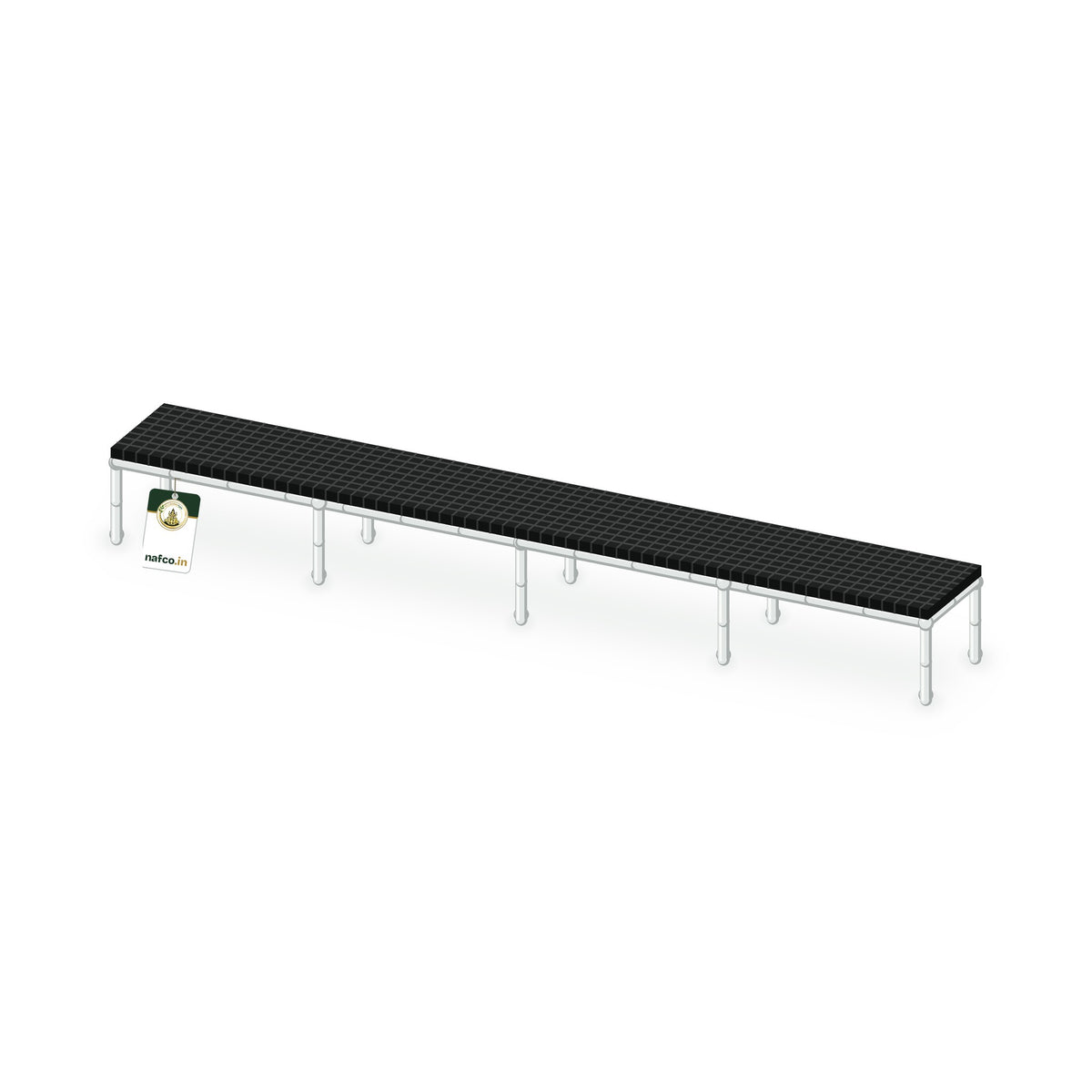 UPVC Plant Stand – 80×10×9 in (3/4 in Pipe), Sri Lakshmi Agro plant stand on a white background