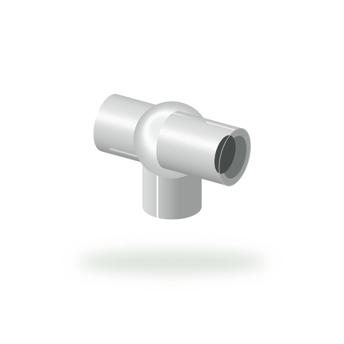 UPVC Tee Fitting – 3/4 in, Sri Lakshmi Agro fitting on a white background