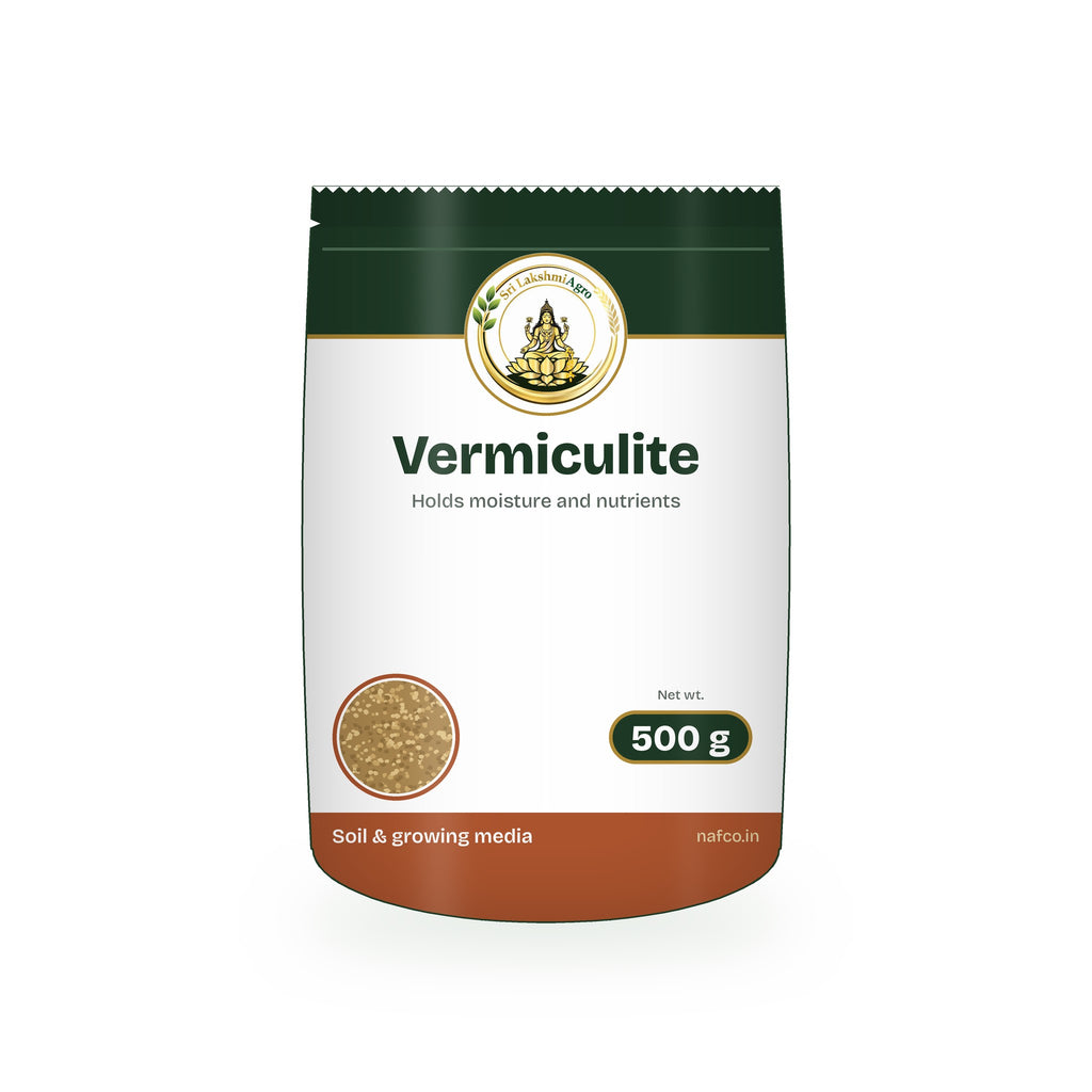 Vermiculite – 500 g in a Sri Lakshmi Agro stand-up pouch
