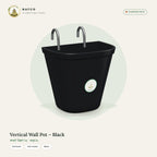 Vertical Wall Pot – Black