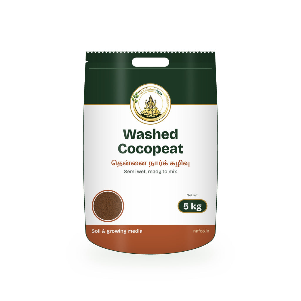 Washed Cocopeat (Semi Wet) – 5 kg in a Sri Lakshmi Agro bag
