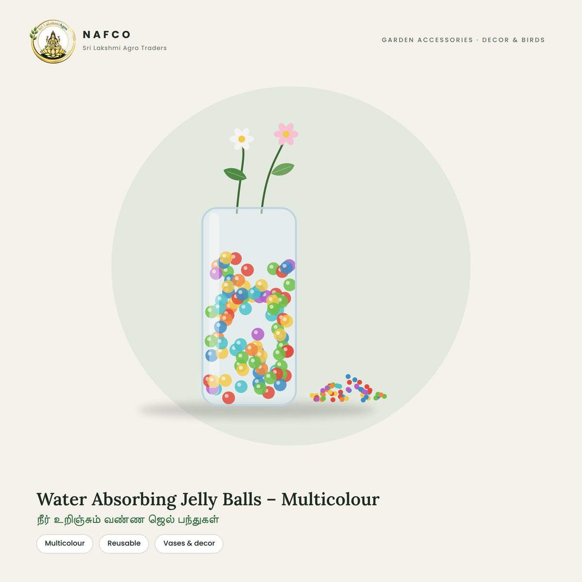 Water Absorbing Jelly Balls – Multicolour