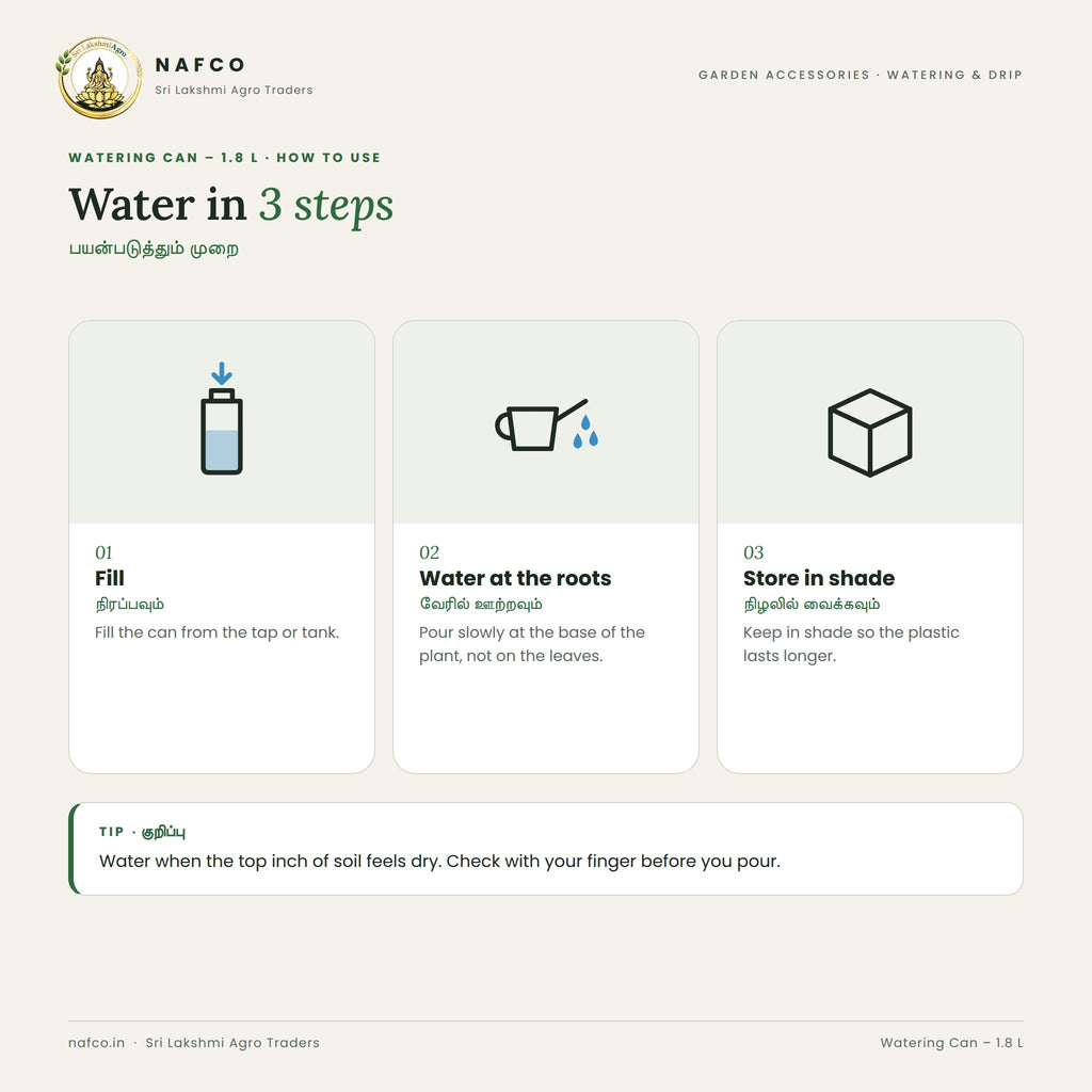 Watering Can – 1.8 L – how to use