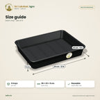 Wheatgrass Growing Tray – 12 × 9 inch (Set of 3) – size guide
