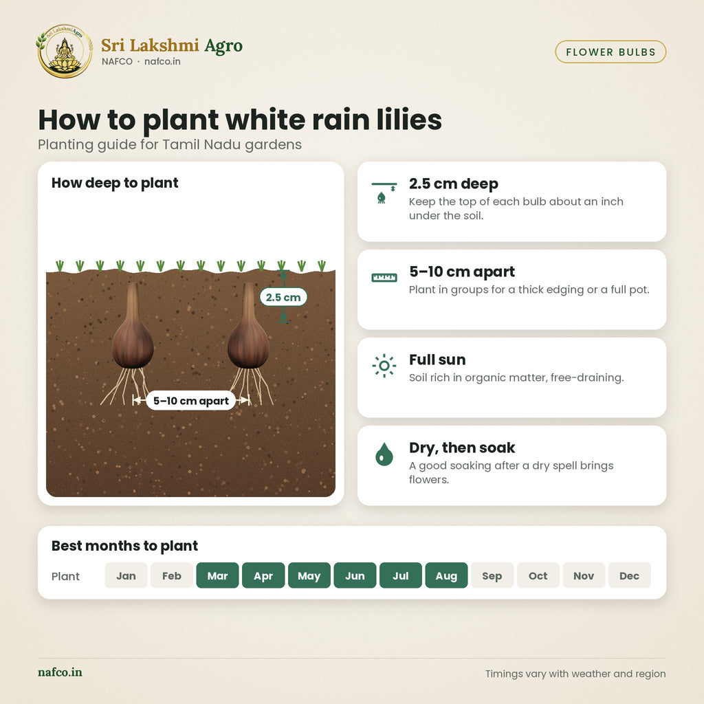 White Rain Lily Bulbs (Zephyranthes candida) – planting guide