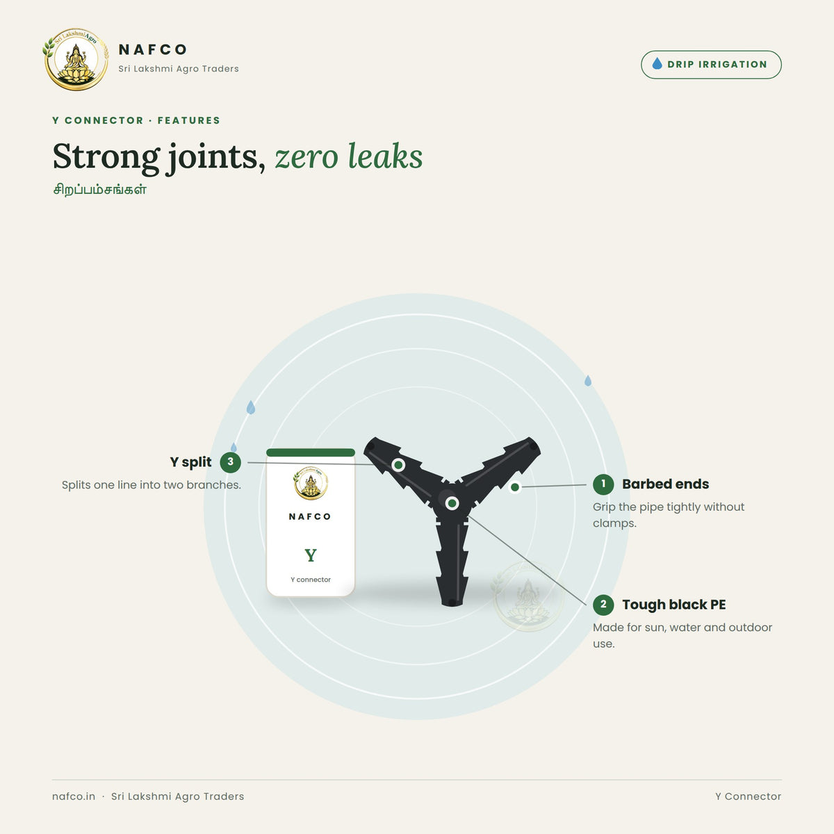 Y Connector – features